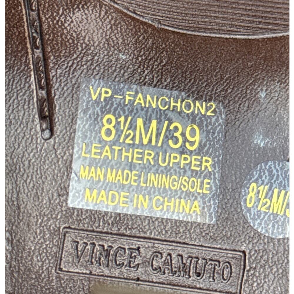 VINCE CAMUTO Perforated Tan Ankle Bootie sz 8.5/39 - Picture 8 of 8